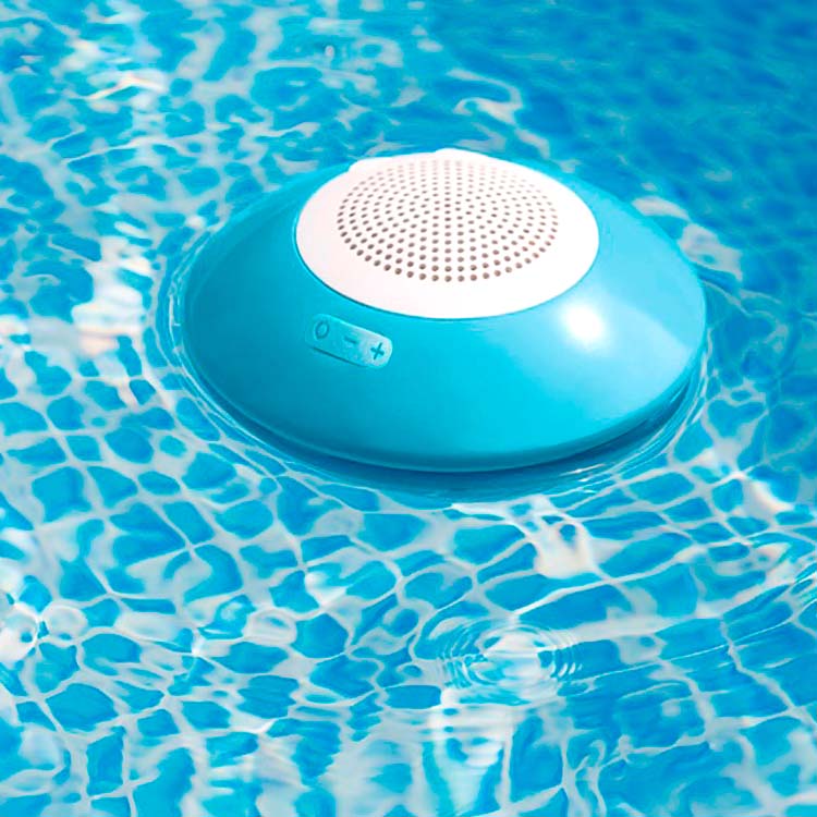 Floating pool speaker with led light